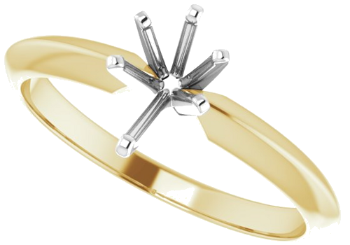 Sužadėtuvių Žiedas „Solitaire“ 585 Baltojo Ir Geltonojo Aukso Pear Shape 6.5mm x 4.5mm (5)
