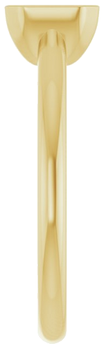 Sužadėtuvių Žiedas „Half Bezel Solitaire“ 585 Geltonojo Aukso Emerald 7mm x 5mm (2)