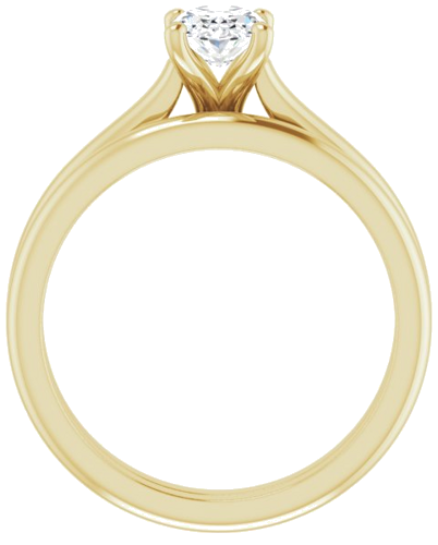 Sužadėtuvių Žiedas „Solitaire“ 585 Geltonojo Aukso Oval 7mm x 5mm (7)