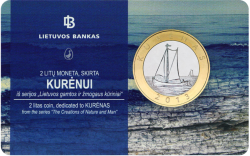 2013 Lietuva Žmogaus ir Gamtos kūriniai 2 lt monetos kortelėse (4)