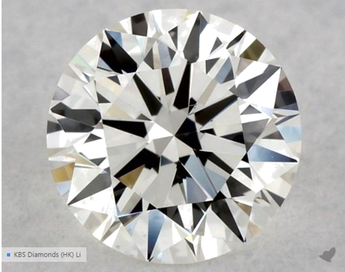 0.5 carat I-VS1 Excellent cut Natūralus Round Deimantas (1)