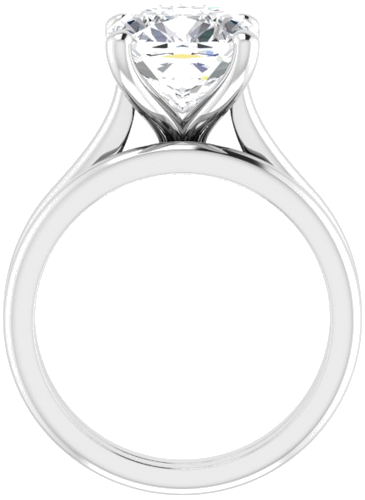 Sužadėtuvių Žiedas „Solitaire“ 585 Baltojo Aukso Cushion 9mm (7)