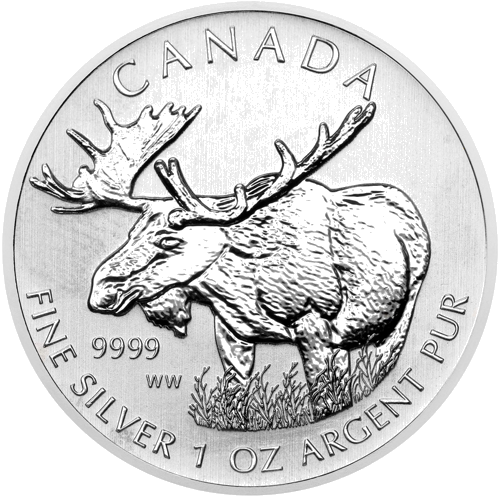1 oz Лось 2012 Канада серебряная монета (1)