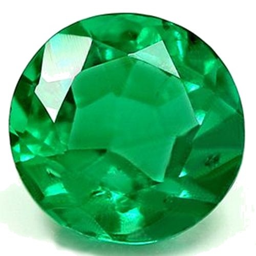 0.7 carat GREEN Round Smaragdas (1)