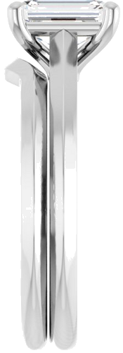 Sužadėtuvių Žiedas „Solitaire“ 585 Baltojo Aukso Emerald 7mm x 5mm (9)