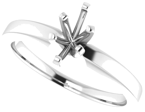 14K White 7x3.5 mm Marquise Solitaire Engagement Ring Mounting (5)