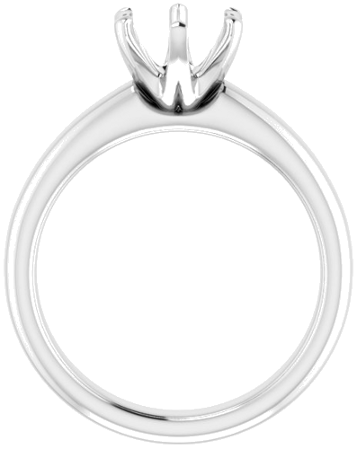 14K White 7.4 mm Round Engagement Ring Mounting (2)