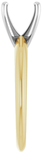 Sužadėtuvių Žiedas „Solitaire“ 585 Baltojo Ir Geltonojo Aukso Round 7.8mm x 8.6mm (4)