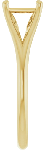 Sužadėtuvių Žiedas „Solitaire“ 585 Geltonojo Aukso Emerald 6mm x 4mm (4)