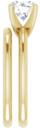 Sužadėtuvių Žiedas „Solitaire“ 585 Geltonojo Aukso Round 7mm (9)