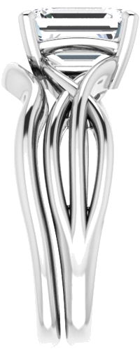 Sužadėtuvių Žiedas „Solitaire“ 585 Baltojo Aukso Emerald 8mm x 6mm (9)