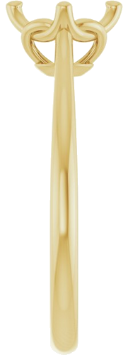 14K Yellow 6.5 mm Round Solitaire Engagement Ring Mounting (4)