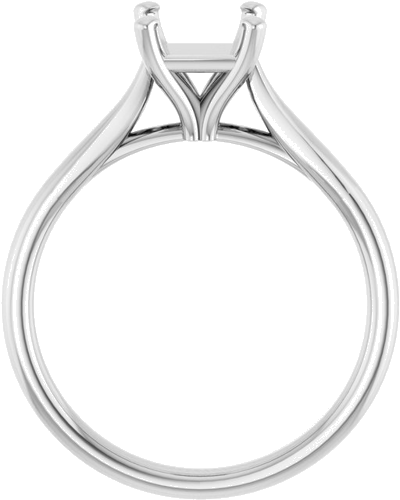 14K White 5.5 mm Square Engagement Ring Mounting (2)