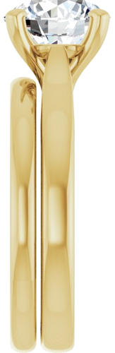 14K Yellow 8 mm Round Engagement Ring Mounting (9)