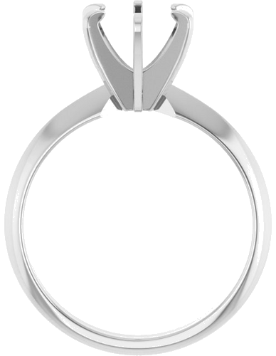 14K White 7.4 mm Round Solitaire Engagement Ring Mounting (2)