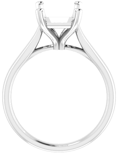 Sužadėtuvių Žiedas „Solitaire“ 585 Baltojo Aukso Emerald 10mm x 8mm (2)