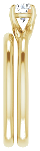 Sužadėtuvių Žiedas „Solitaire“ 585 Geltonojo Aukso Round 5.2mm (9)