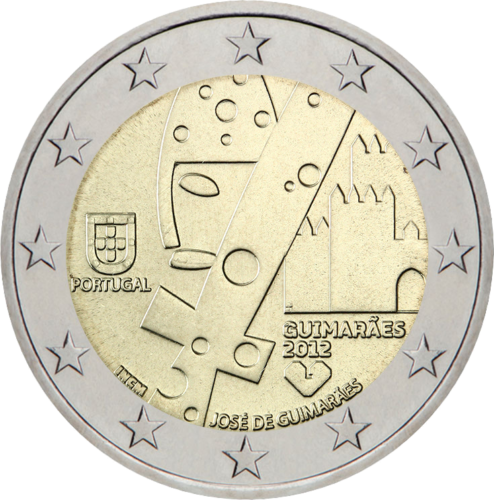 2012 Portugalija Guimaraes - Europos kultūros sostinė 2 eurų moneta (1)