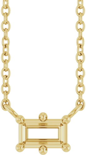 Pakabukas „Emerald 6-Prong“ 585 Geltonojo Aukso Emerald 5mm x 3mm (1)