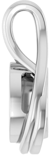 Pakabukas „Solitaire“ 585 Baltojo Aukso Oval 9mm x 7mm (3)