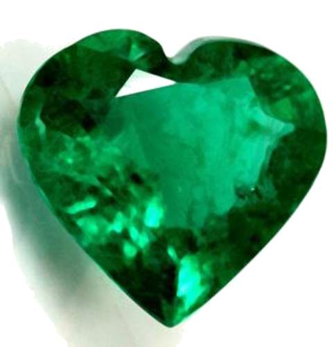 1.37 carat GREEN Heart Smaragdas (1)