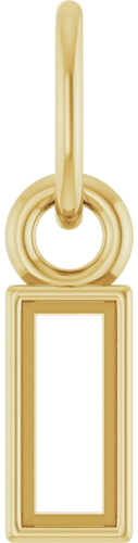 14K Yellow 5x2 mm Straight Baguette Bezel-Set Pendant Mounting (1)