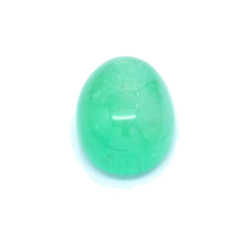6.01 carat GREEN CABOCHON cut Oval Smaragdas (1)