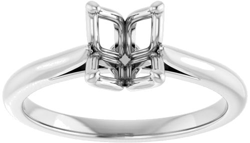 Sužadėtuvių Žiedas „Solitaire“ 585 Baltojo Aukso Oval 8mm x 6mm (3)