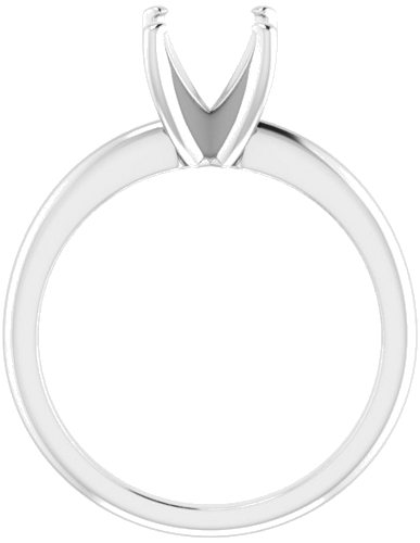 Platinum  9x7 mm Oval Solitaire Engagement Ring Mounting (2)