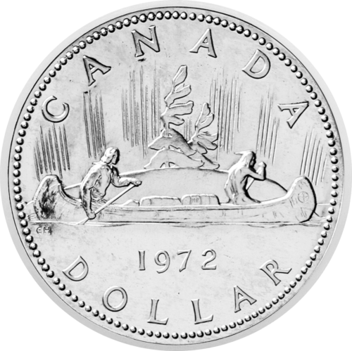 1 долар 1965-1972 Канада Елизабет II Сребърна монета (1)