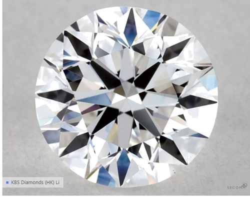 0.5 carat E-VS1 Excellent cut Natūralus Round Deimantas (1)