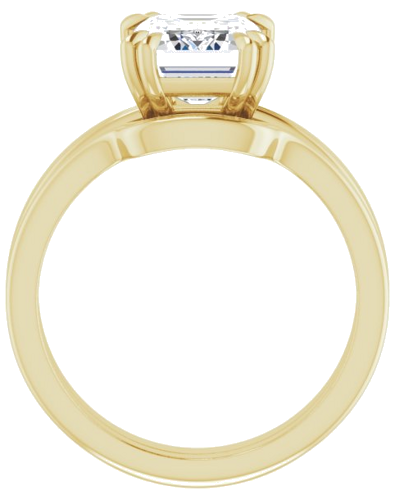 Sužadėtuvių Žiedas „Solitaire“ 585 Geltonojo Aukso Emerald 9mm x 7mm (7)