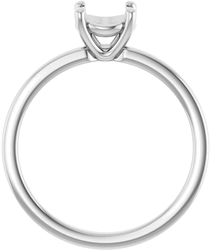 14K White 6.5 mm Round Solitaire Engagement Ring Mounting (2)