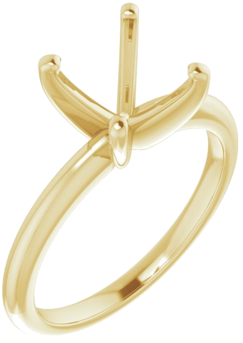 Sužadėtuvių Žiedas „Solitaire“ 585 Geltonojo Aukso Round 8.8mm (1)