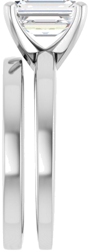 Sužadėtuvių Žiedas „Solitaire“ 417 Baltojo Aukso Emerald 8mm x 6mm (9)