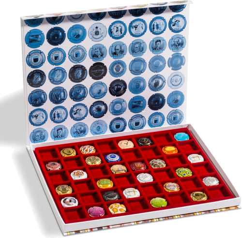 Кутия за колекция от 48 тапи за шампанско (1)