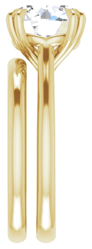 14K Yellow 9.4 mm Round Solitaire Engagement Ring Mounting (9)