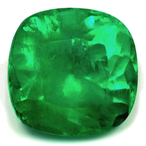 3.28 carat GREEN Cushion Smaragdas (1)
