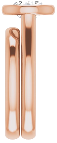 14K Rose  7.4 mm Round Solitaire Engagement Ring Mounting (9)