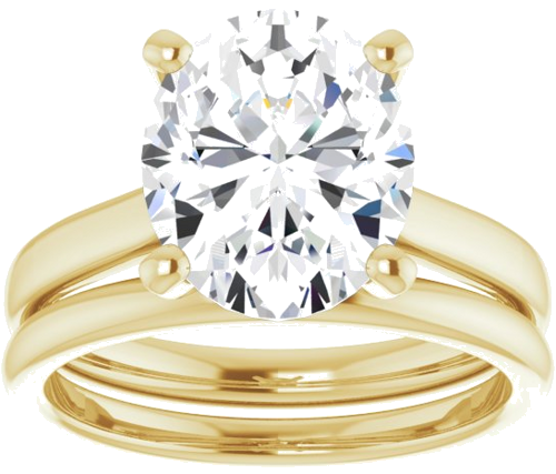 Sužadėtuvių Žiedas „Solitaire“ 585 Geltonojo Aukso Oval 11mm x 9mm (8)