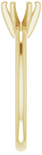 14K Yellow 5.2 mm Round Solitaire Engagement Ring Mounting (4)