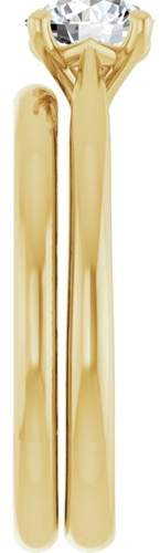 14K Yellow 5.8 mm Round Solitaire Engagement Ring Mounting (9)