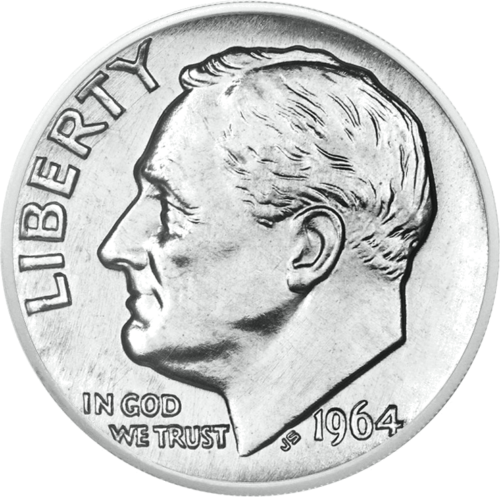 10 Cents/1 Dime Roosevelt (1946-1964) US Silver Coin (1)