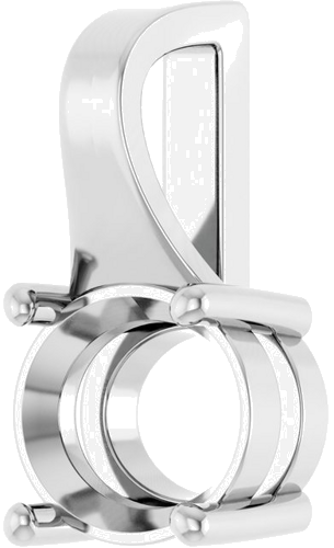 Continuum Sterling Silver 10x8 mm Oval Pendant Mounting (2)