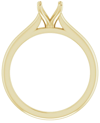 14K Yellow 5.8 mm Round Solitaire Engagement Ring Mounting (2)