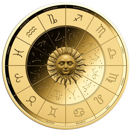 1/1000 oz Auns (Zodiac Series) 3000 franku Čada zelta monēta (3)