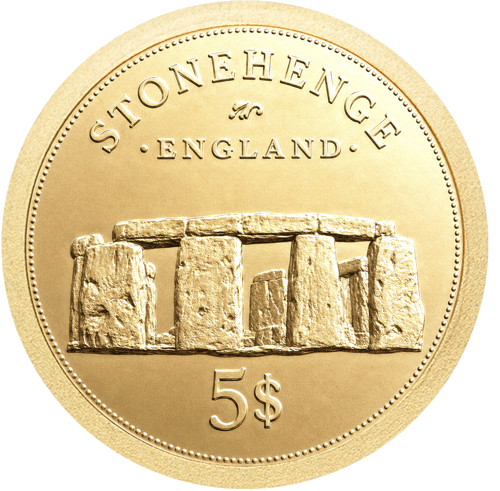 2006 Stonehenge 5 Dollars Fiji Gold Coin (1)