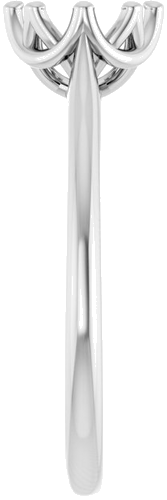 14K White 6.5 mm Round Solitaire Engagement Ring Mounting (4)