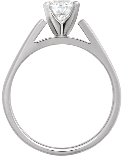 14K White 6 mm Round Engagement Ring Mounting (4)