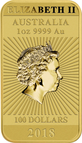 1 oz Drakonas 2018 Australija auksinė moneta (Stačiakampė) (2)